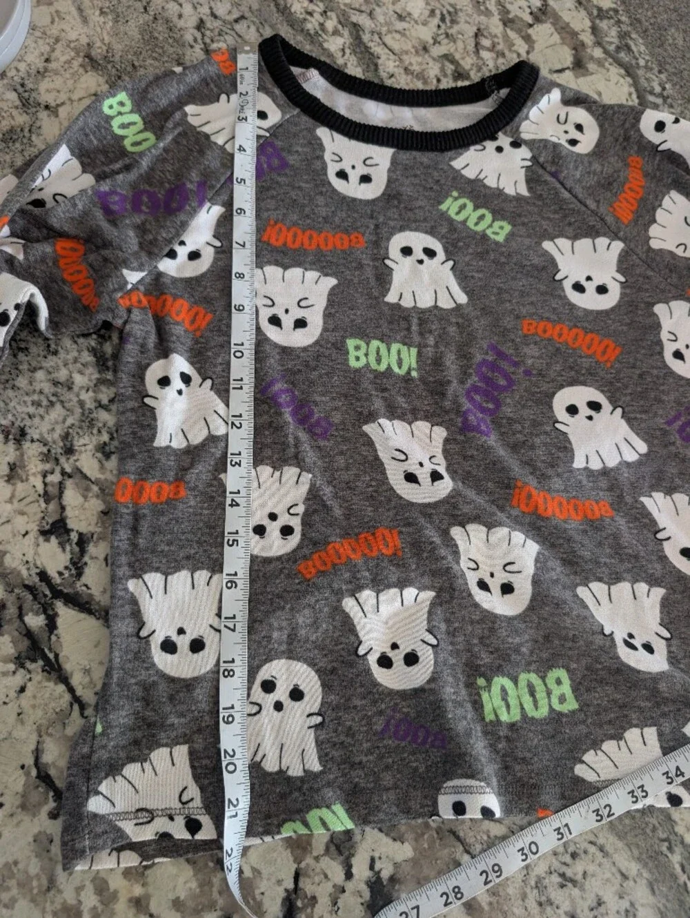 Way To CelebrateWomen's Gray Halloween Ghost Pajama Top
